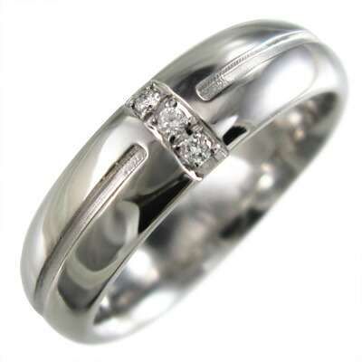 甲丸 タイプ リング レディース メンズ 4月誕生石 天然ダイヤモンド