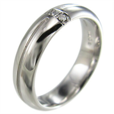 甲丸 タイプ リング レディース メンズ 4月誕生石 天然ダイヤモンド