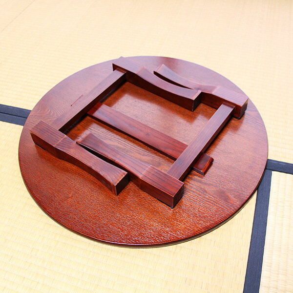 楽天市場】ちゃぶ台 卓袱台 木製 60cm 折りたたみ 丸型 円卓 漆器 漆