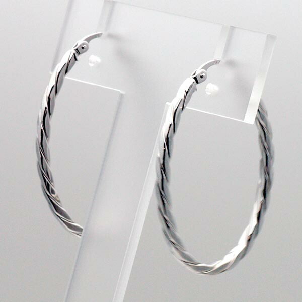 楽天市場】ウノアエレ【UNOAERRE】K18ホワイトゴールド フープピアス