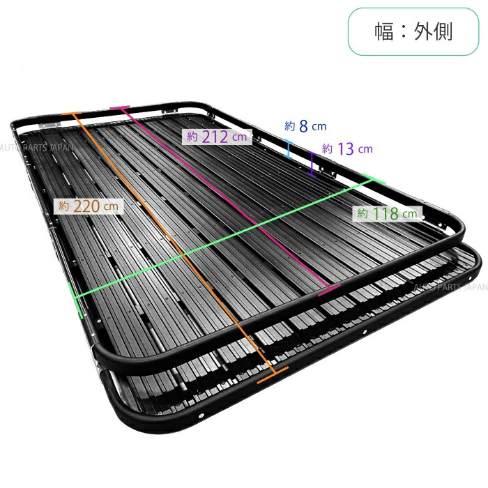 楽天市場】送料込 ルーフラック 1.2m x 2.2m 大 Lサイズ ルーフ