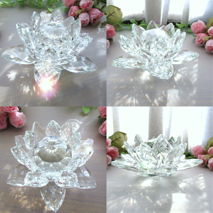 楽天市場】高品質☆高純度☆天使の輝き☆【クリスタル蓮の花 大サイズ