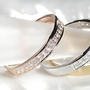 楽天市場】【0.18ct】K18WG/YG/PG ダイヤモンド エタニティリング