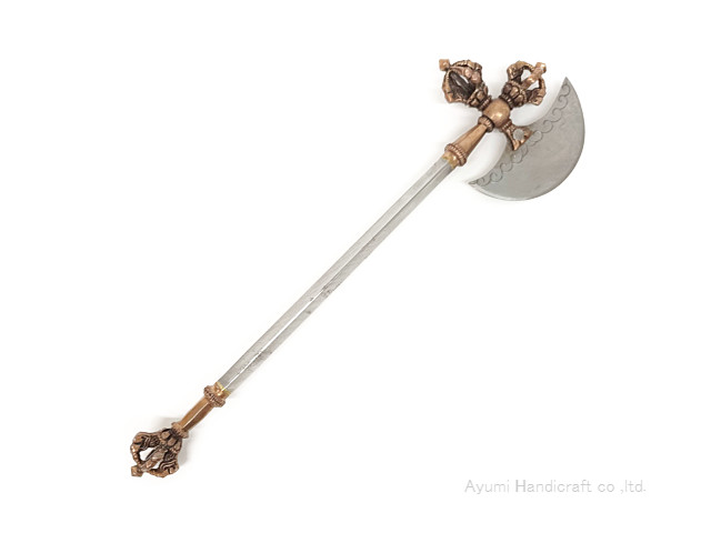 楽天市場】チベット密教法具カルタリ（曲刀）斧型（cl005・長さ約31cm