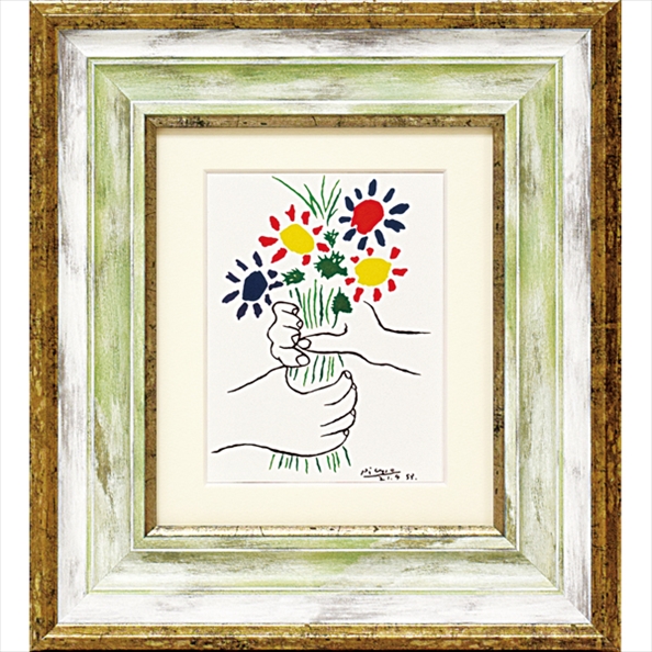 楽天市場】絵画 ピカソ「ブーケ」/インテリア 額入り 額装込 風景画