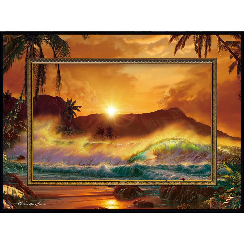 値下げ】クリスチャン・ラッセン 風景画 油絵 M10 額付き 手描き 肉筆