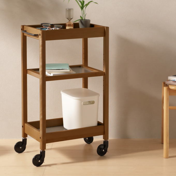 楽天市場】＼本日ポイント5倍／キッチンワゴン 天板付き キャスター