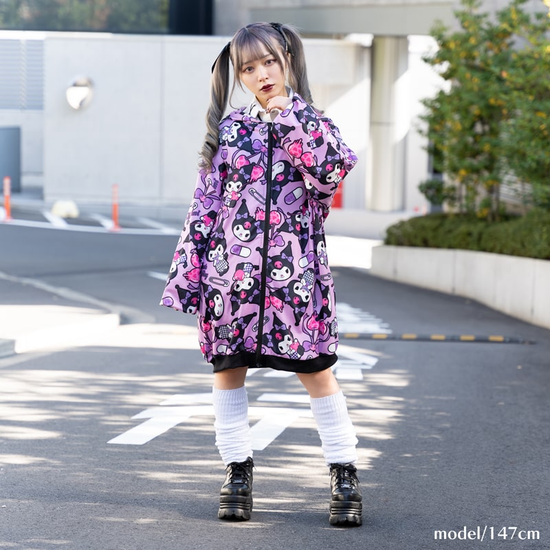 楽天市場】クロミ ZIPパーカー 長袖 ジップアップ 原宿 原宿系 病み