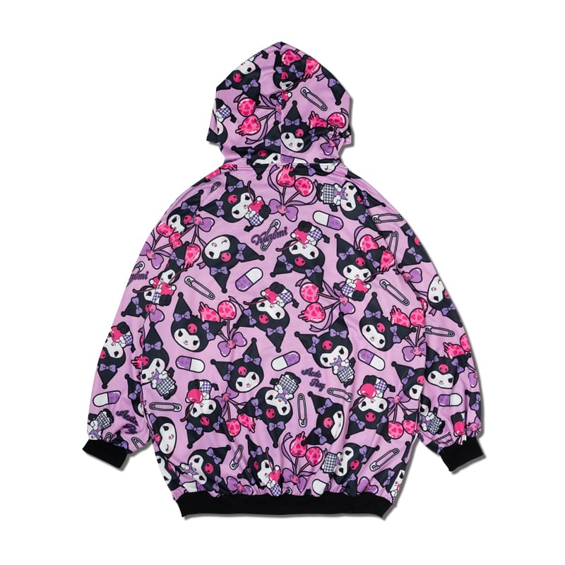 楽天市場】クロミ ZIPパーカー 長袖 ジップアップ 原宿 原宿系 病み