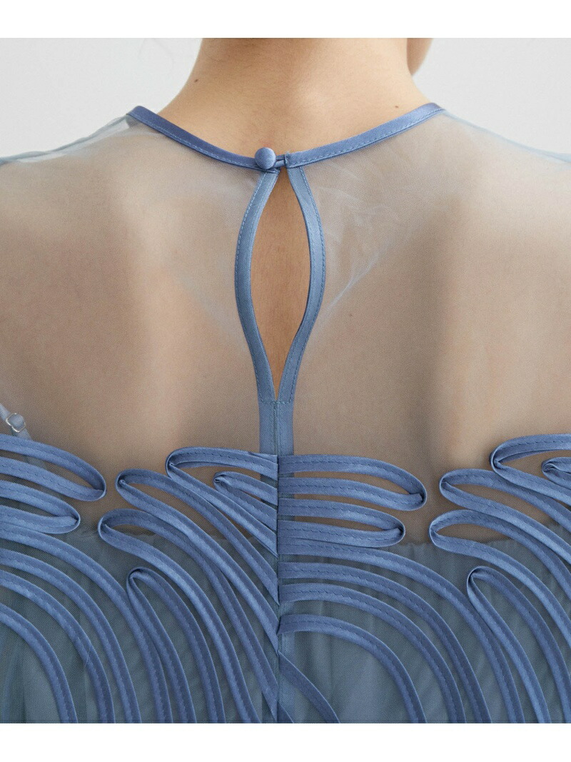 楽天市場】【オケージョン対応】ラインアートシアーワンピース ADAM ET