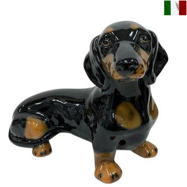 楽天市場】置物 ミニチュア ダックスフンド 犬 陶器 クラシック