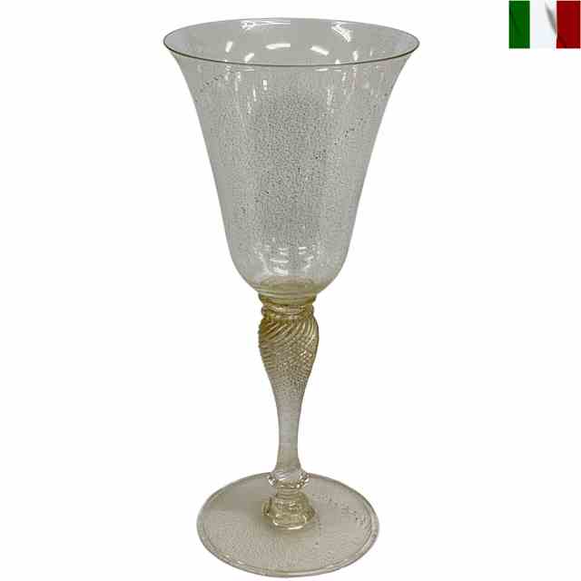 イタリア ベネチアングラス ヴィンテージ シャンパングラス （3個
