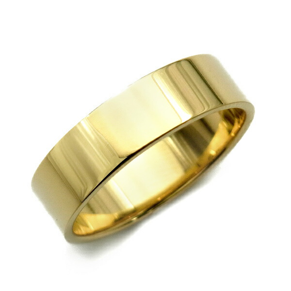 鮫♡K18 平打ち♡イエローゴールドリング 17.5号 楽天市場】18金 平