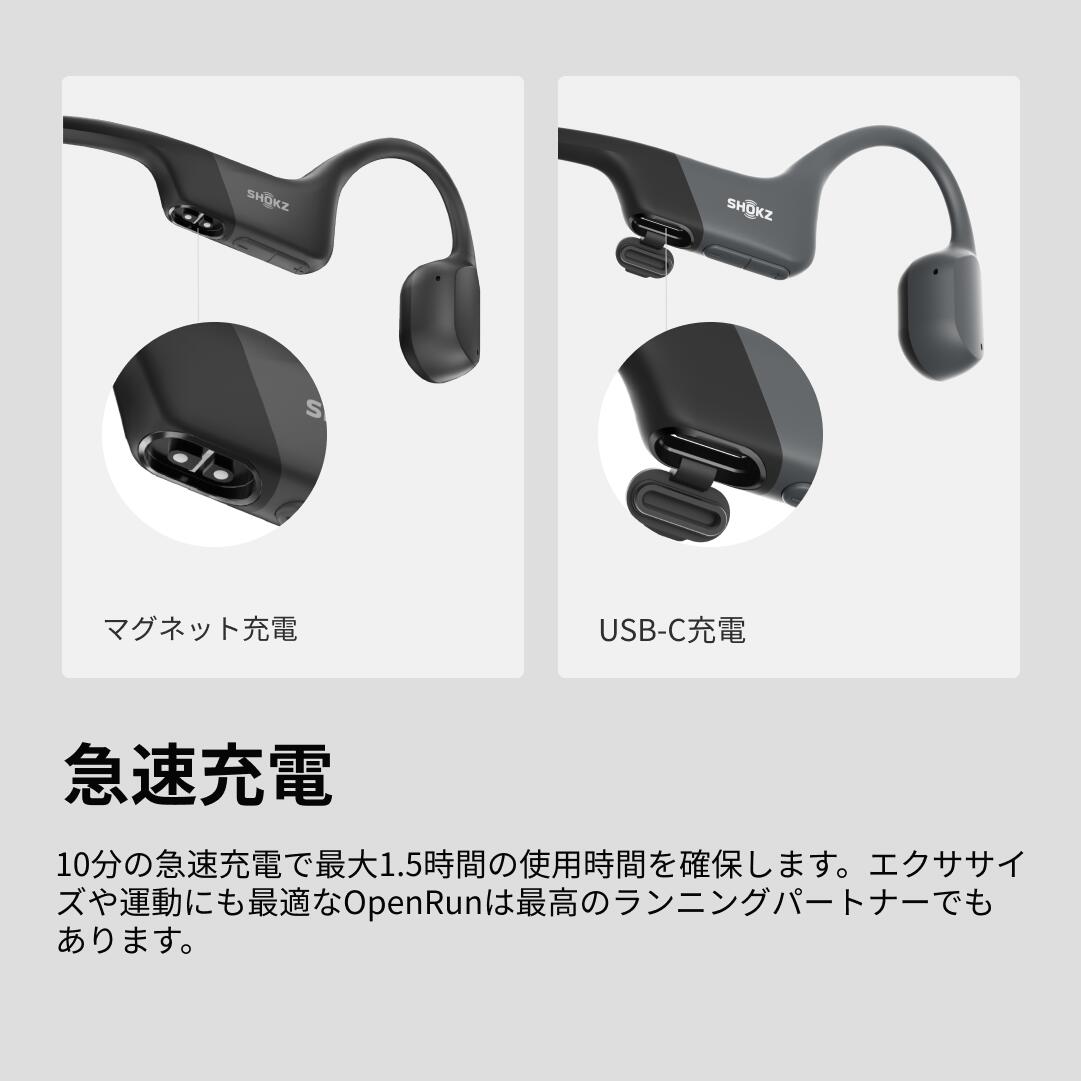 楽天市場】【公式】Shokz OpenRun/OpenRun Mini 骨伝導イヤホン