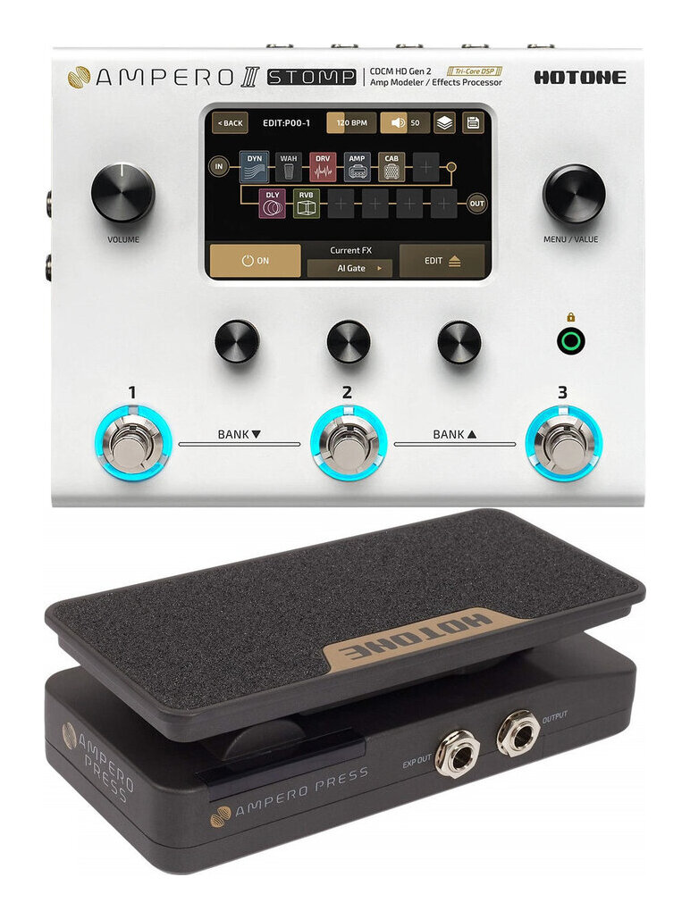 送料込】HOTONE AMPERO II STOMP + Ampero Press アンプ・モデラー