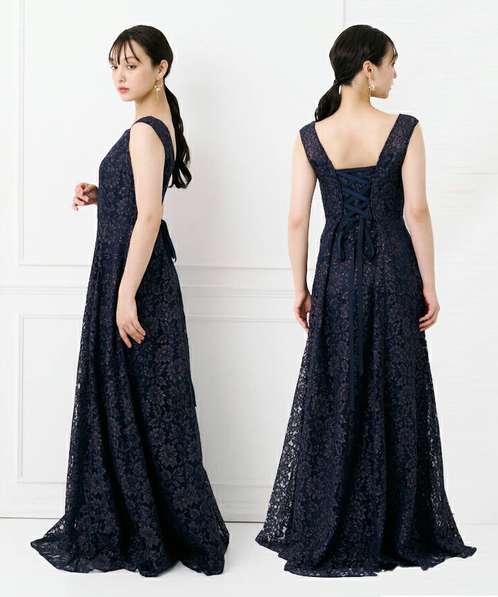 楽天市場】【最大2000円CP☆2/10 12:59まで】ラメレースロングドレス