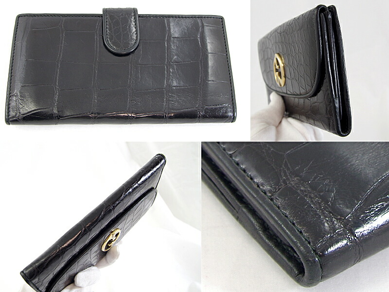 楽天市場】【GUCCI】グッチ オールドグッチ クロコ クロコダイル 二