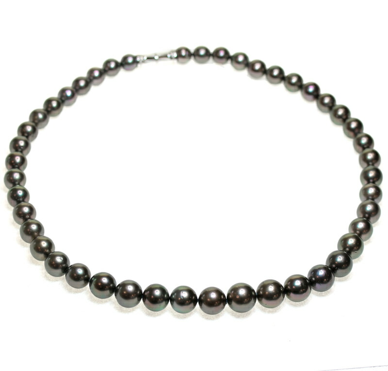 品質保証，新品 照り艶強☆TASAKI タサキ 田崎真珠☆K14WG黒蝶真珠