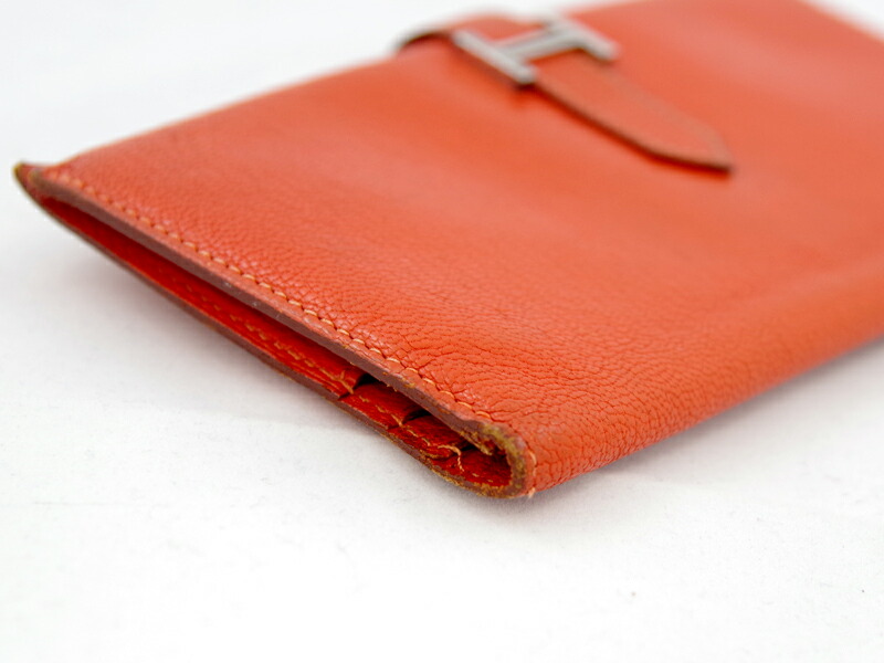 楽天市場】【HERMES】エルメス ベアン スフレ オレンジ □H刻印