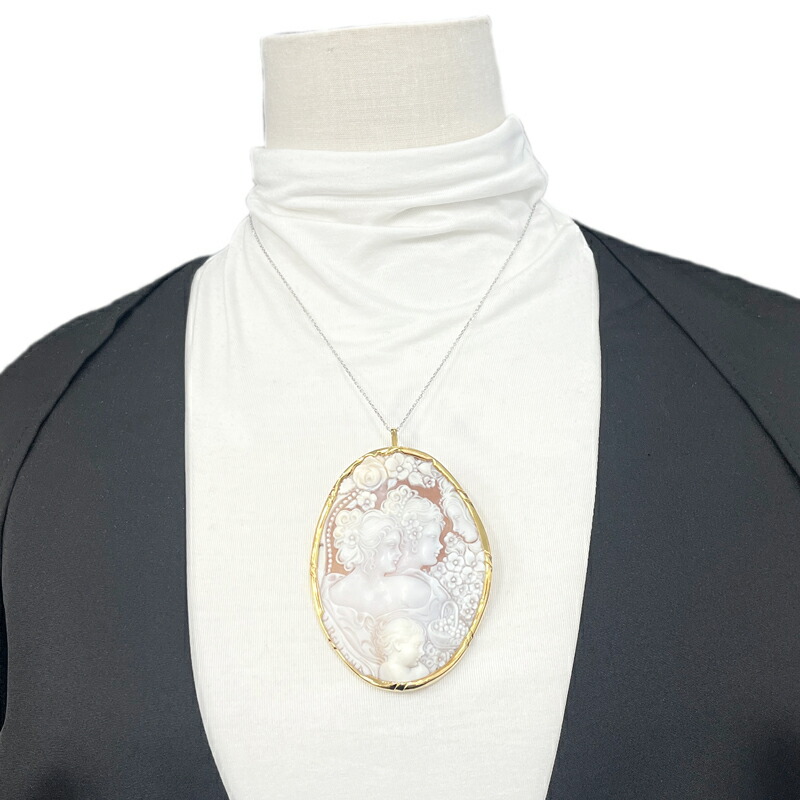 No.0337 ヴィンテージジュリアナ ブラック＆ホワイト ガラスカメオ