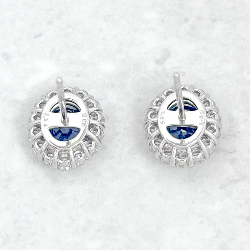 楽天市場】ブルーサファイア 1.49ct/1.34ct ピアス PT900 プラチナ