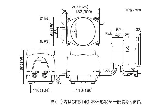楽天市場】エアーポンプ CFB100 フジクリーン工業 エアポンプ