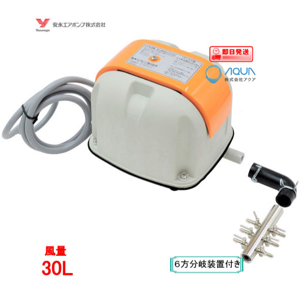 楽天市場】安永 エアーポンプ AP-30P（6方分岐装置付き） 安永