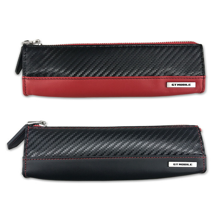 楽天市場】ペンケース おしゃれ メンズ ビジネス 革 レッド ブラック