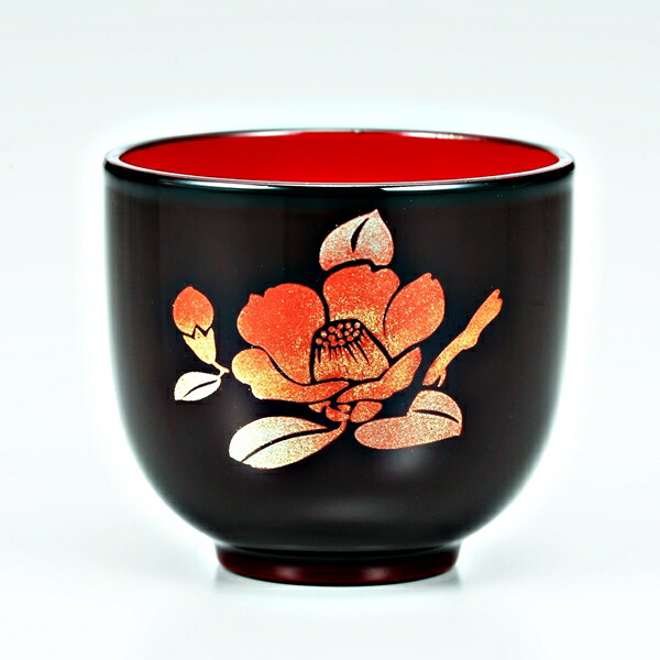 楽天市場】ぐい呑み 溜内朱 おちょこ11月 椿・つばき 《酒器 縁起物