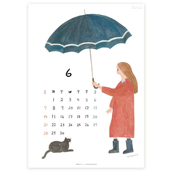 楽天市場】2026 カレンダー ネクタイ A4サイズ 日曜はじまり cozyca