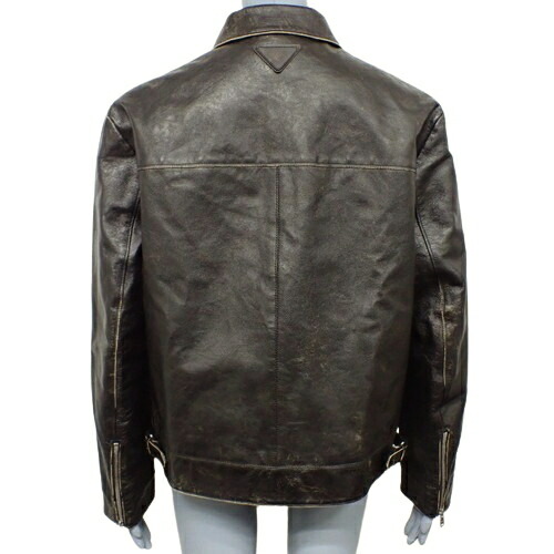 楽天市場】PRADA(プラダ) レザー ジャケット アウター アパレル