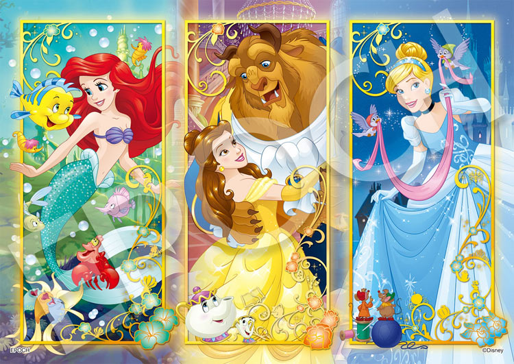 ディズニーキャラクター パノラマジグソーパズル プリンセス 5つの恋
