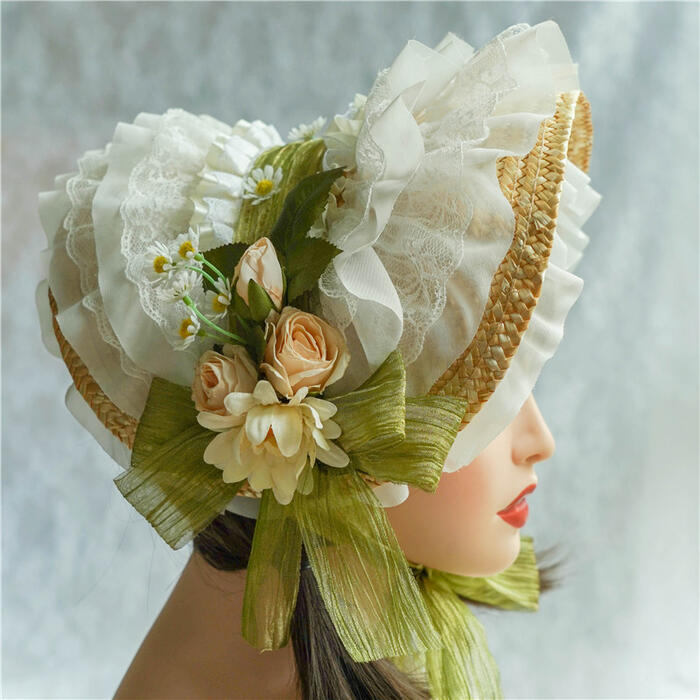 楽天市場】ロリータ ヘッドドレス ボンネット 帽子 花 コサージュ