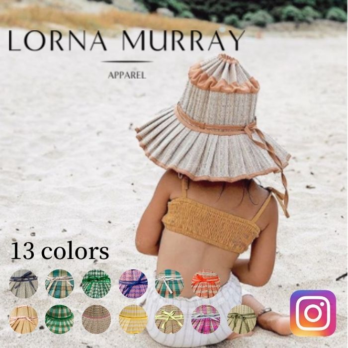 Lorna Murray キッズ フリル付き麦わら帽子 Medium 正規品 Lorna