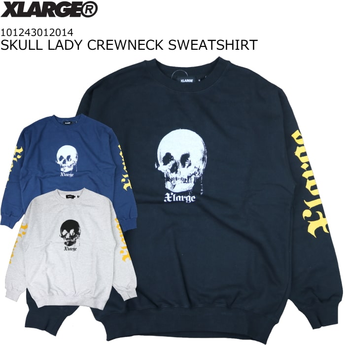 楽天市場】XLARGE SKULL LADY CREWNECK SWEATSHIRT エクストララージ