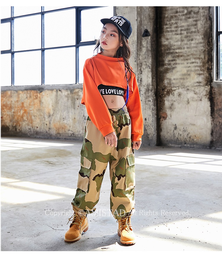 楽天市場】迷彩柄 オレンジパーカー ガールズ 迷彩パンツ キッズ