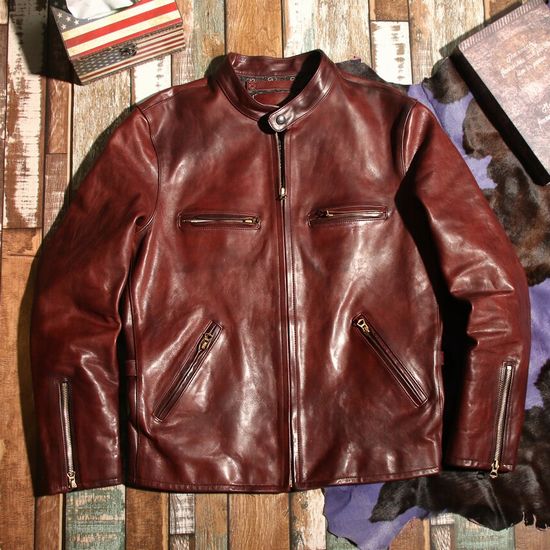 楽天市場】少量生産 革ジャン馬革 ホースハイドレザーメンズ 本革