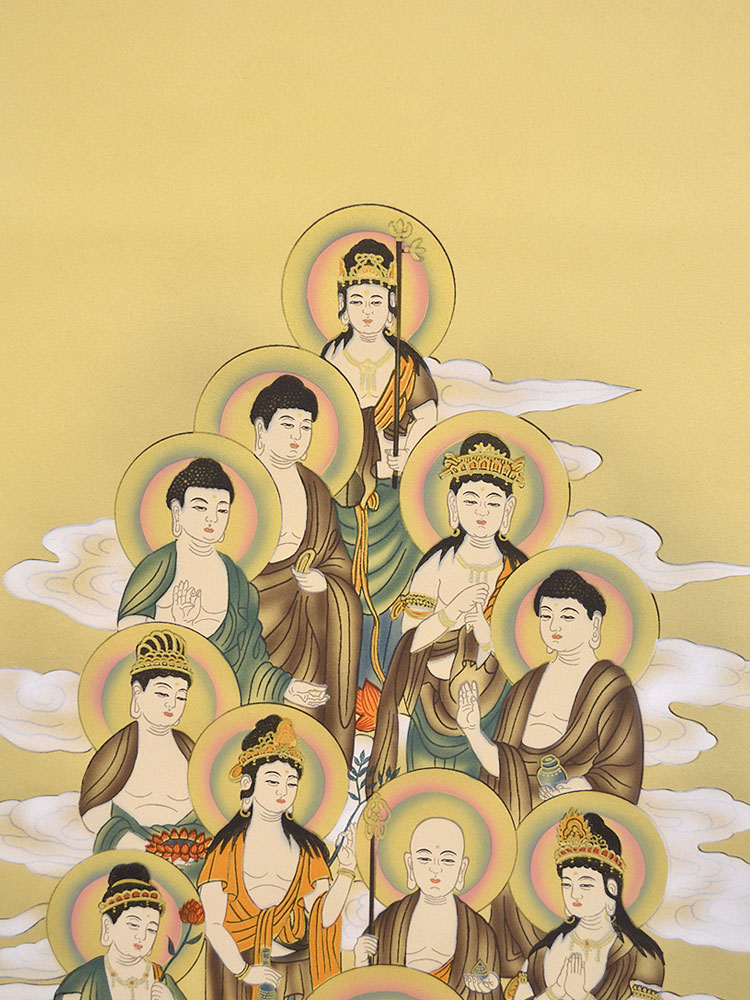 楽天市場】掛軸「十三仏」大師入り 4尺 桐箱入【真言十三仏】【真言宗