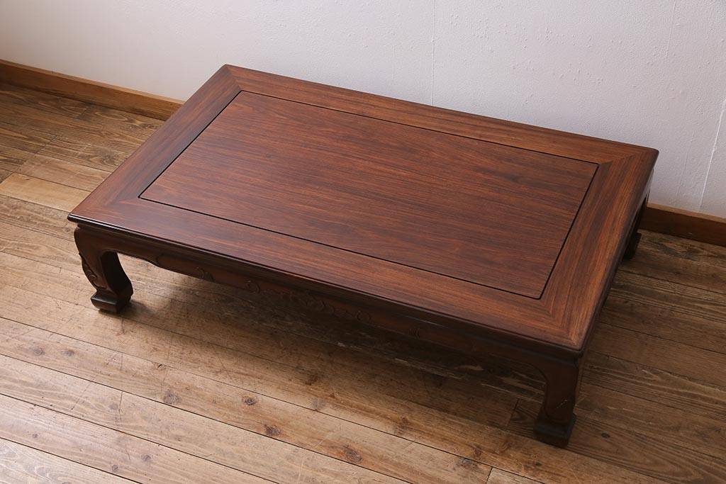 楽天市場】【中古】 座卓 唐木指物 紫檀 シタン 無垢材 漆塗り ロー