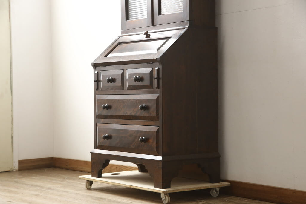 Daisukeさま専用R465 国産 吉川木工 ライティングビューロー、引き出