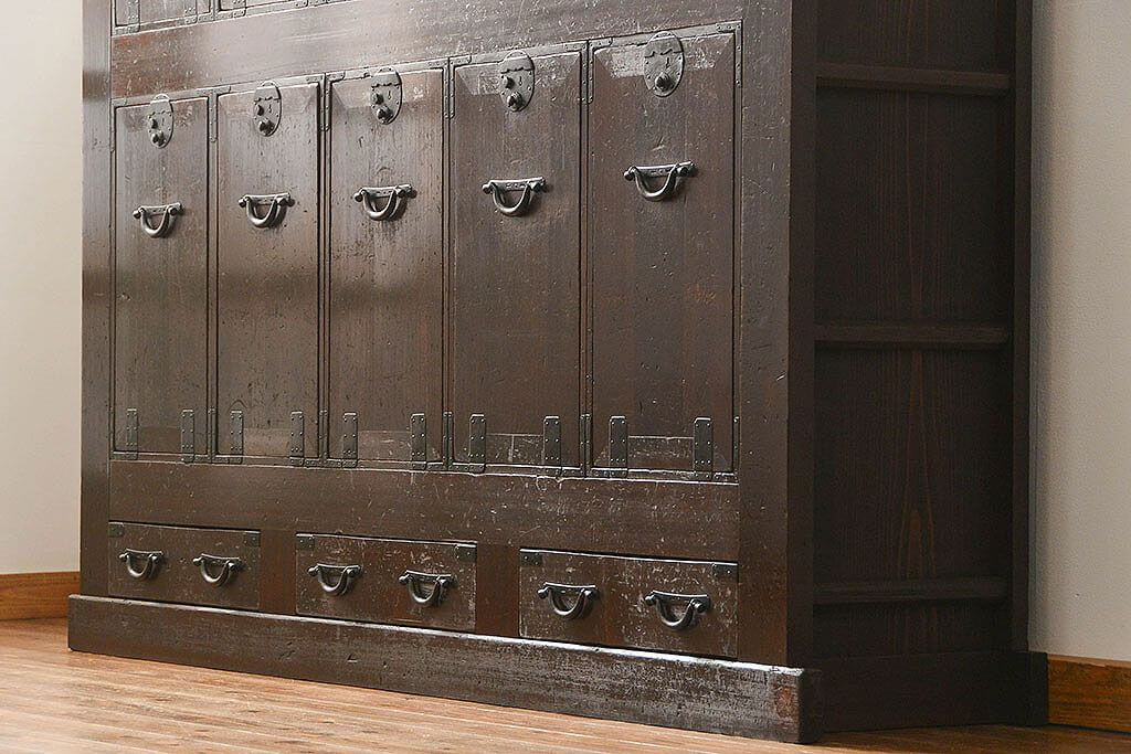 楽天市場】アンティーク家具 特大 関西帳場箪笥 古民具 骨董 明治時代