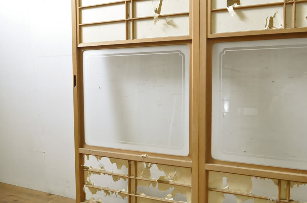 楽天市場】【中古】 ▽現状販売▽ 幅狭猫間障子戸 4枚セット 上手物