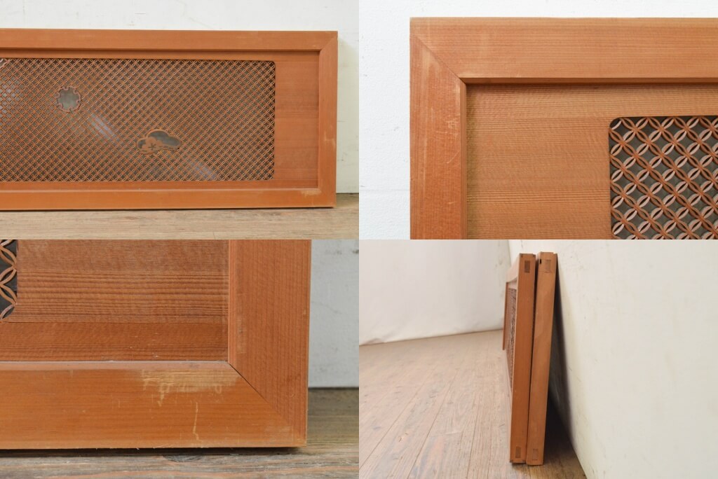 楽天市場】▽現状販売▽ アンティーク建具 組子欄間 2枚 セット