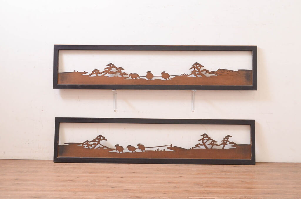 楽天市場】▽現状販売▽ アンティーク建具 希少デザイン 透かし彫り