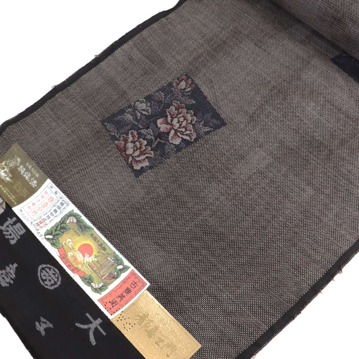 楽天市場】【訳あり】 都喜ヱ門 本場大島紬 太陽印 反物 -37- 茶泥 7