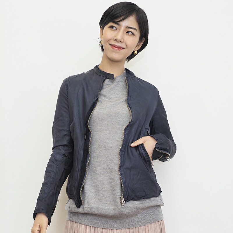 Sisii シシ ライダース ウォッシャブル レザージャケット ブラック S