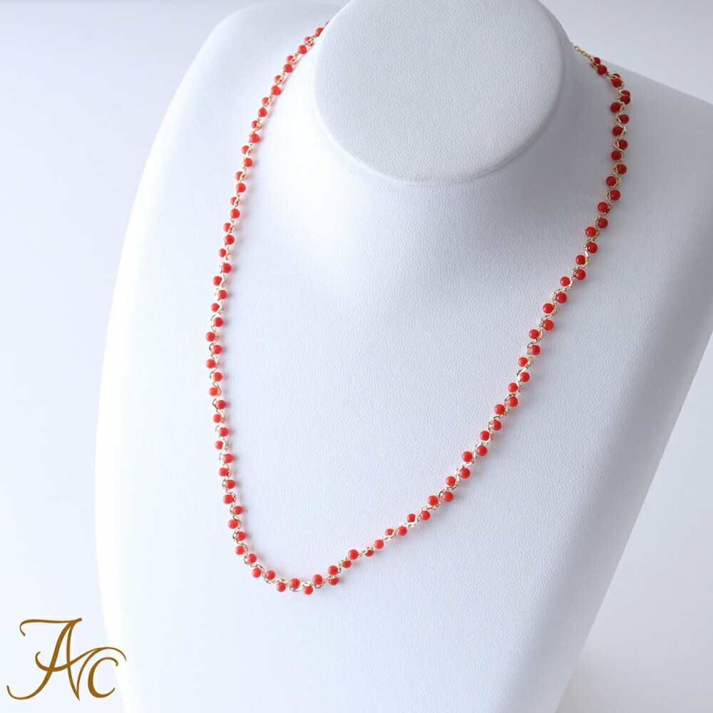 楽天市場】≪1年保証付き≫ 再販赤珊瑚＆K18ネックレス シンプル 上品