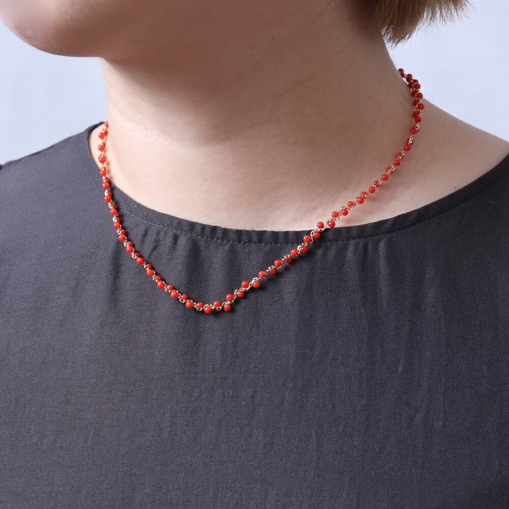 楽天市場】≪1年保証付き≫ 再販赤珊瑚＆K18ネックレス シンプル 上品