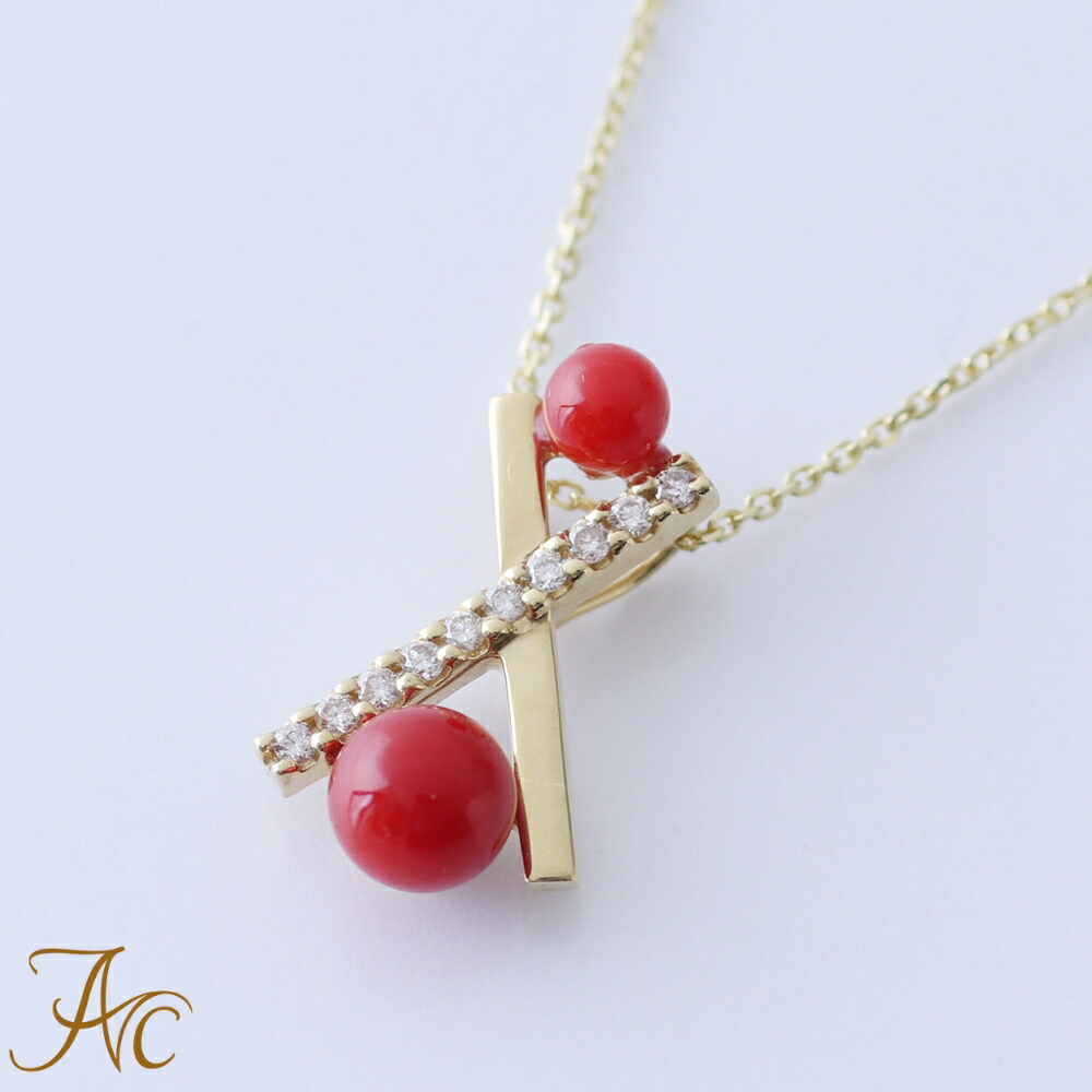 楽天市場】≪1年保証付き≫日本産血赤珊瑚 高知県産 クロス ダイヤ 丸