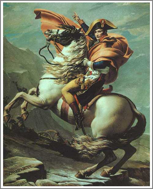 水晶絵ルイ・ダヴィッド「ナポレオン」アートパネルクリスタル立体絵画